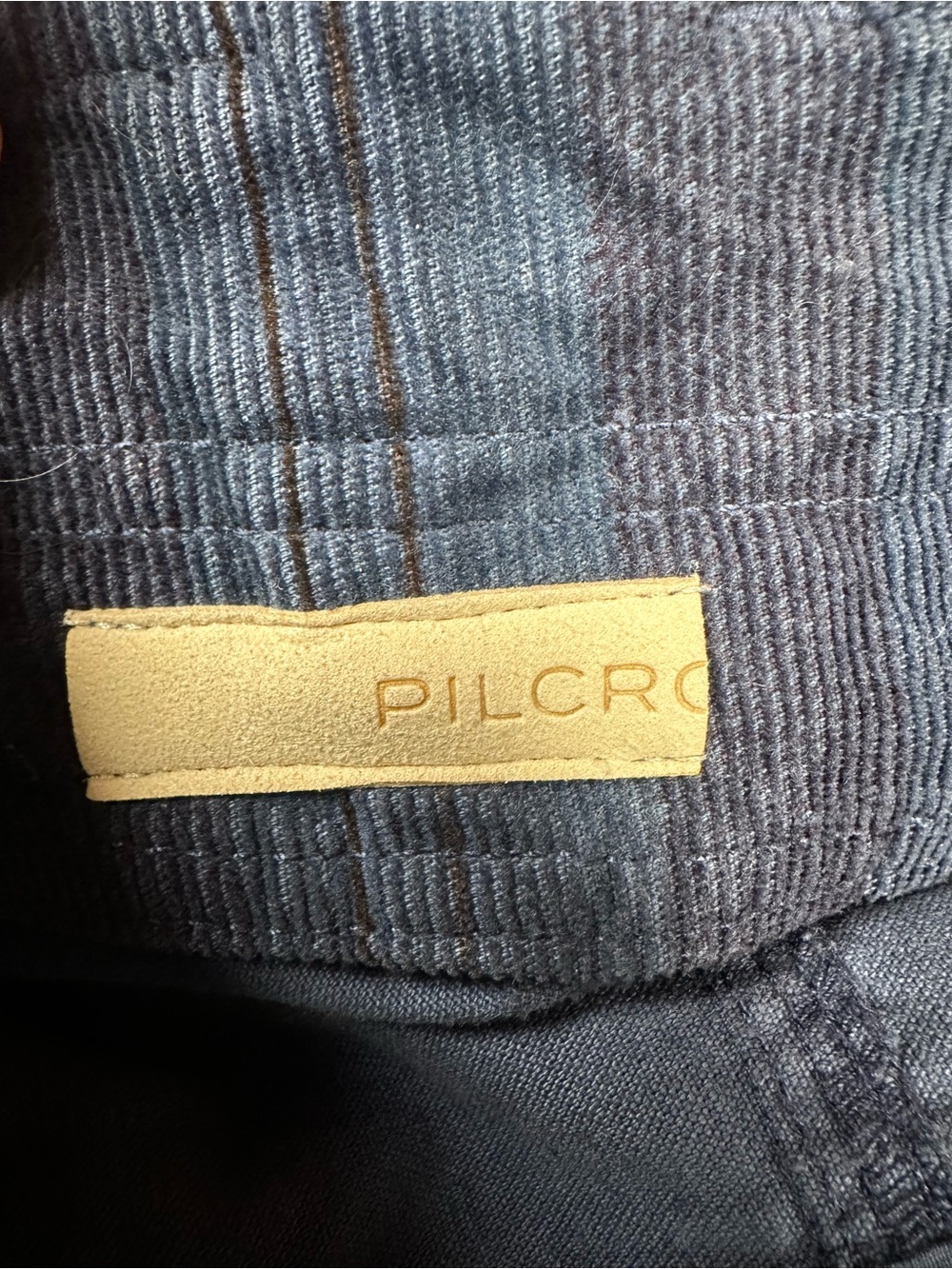 Pilcro Anthropologie Relaxed Corduroy Overalls Size 29 Blue Striped Wide Leg - Picture 14 of 16